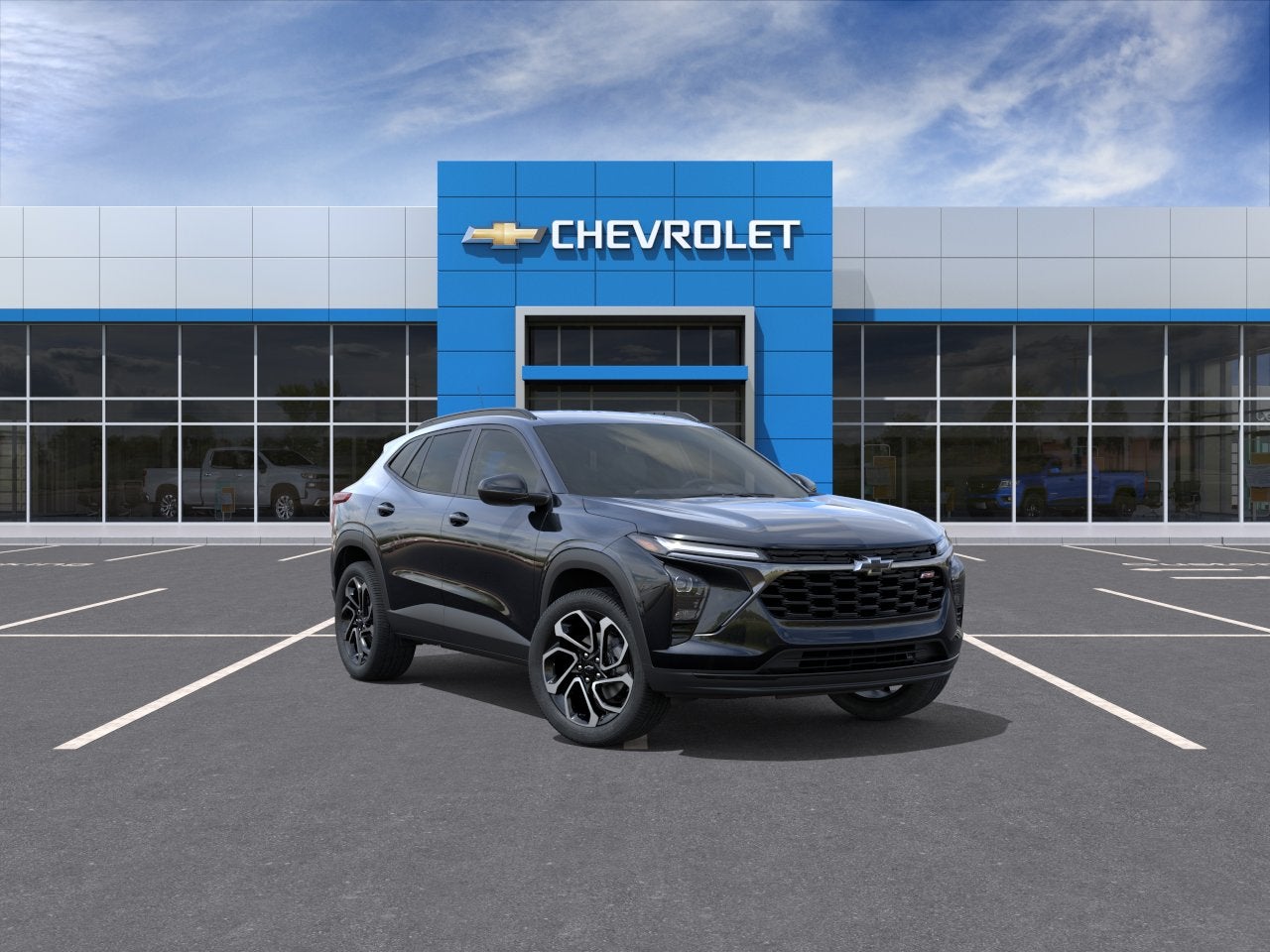 2026 Chevrolet Trax 2RS in Mosaic Black Metallic — front three-quarter view